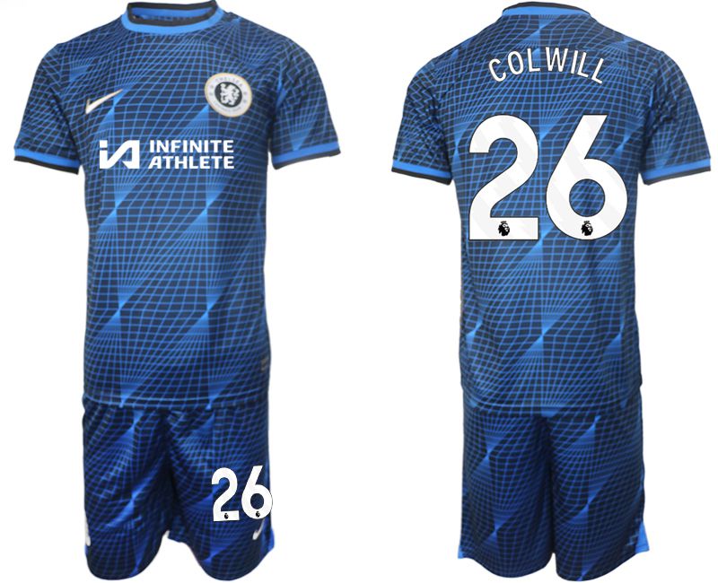 Men 2023-2024 Club Chelsea away blue #26 Soccer Jersey->real madrid jersey->Soccer Club Jersey